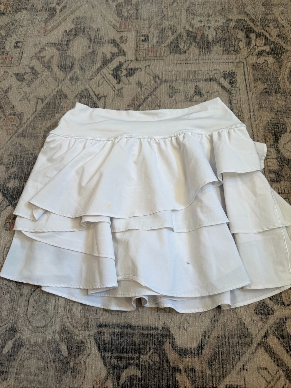 Aerie White Tiered Ruffle Skirt